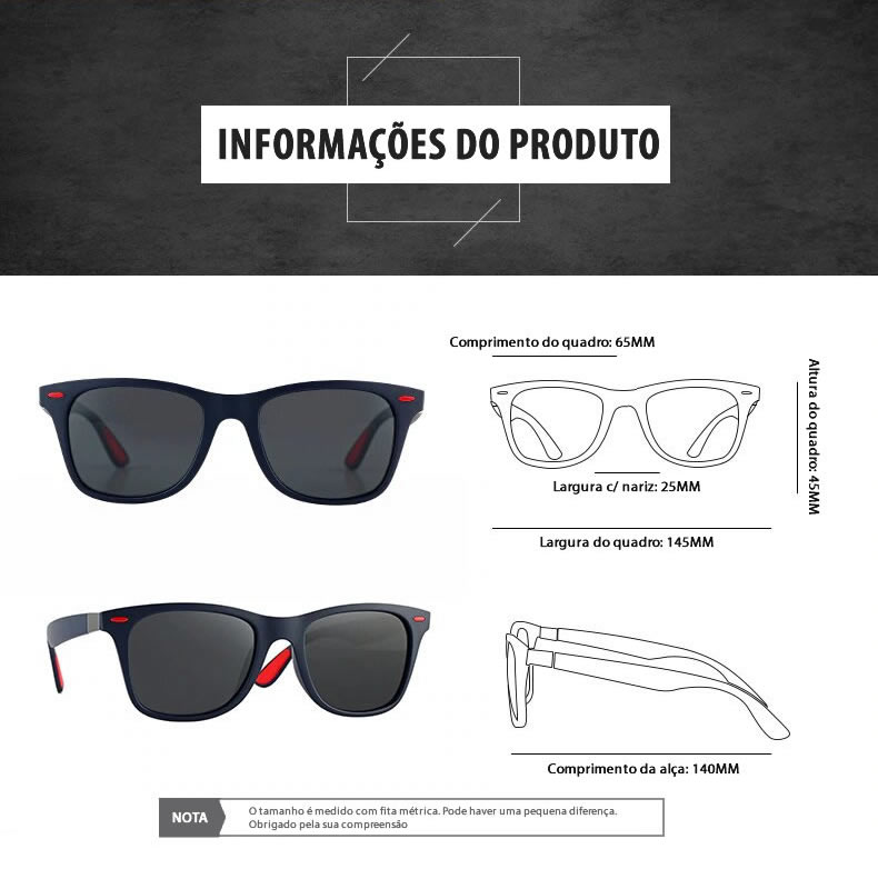 Óculos de sol - Informacoes do produto