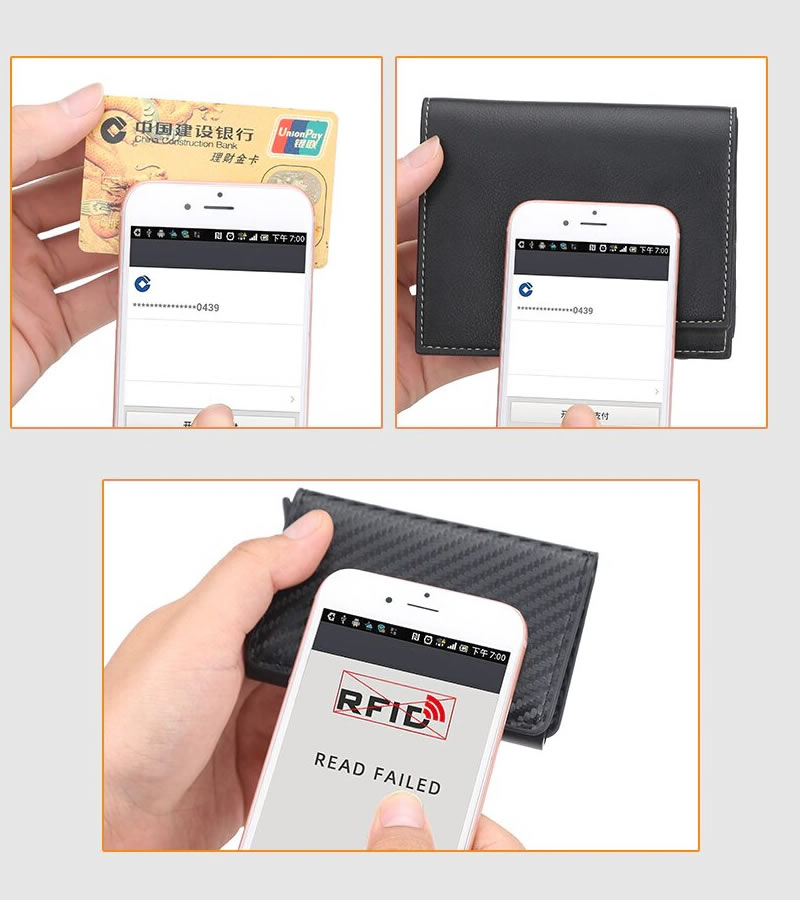 Porta Cartão Masculino Automatico de Alumínio Protecão RFID