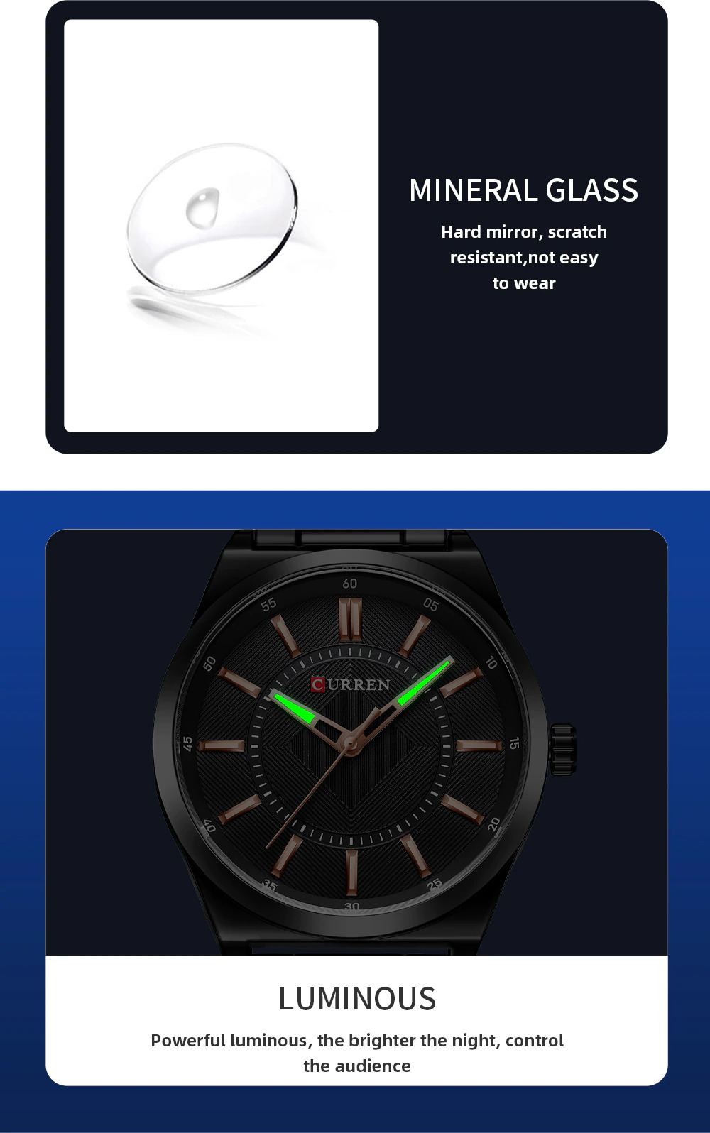 Relógio Masculino Luxuoso Curren Qualidade Executivo