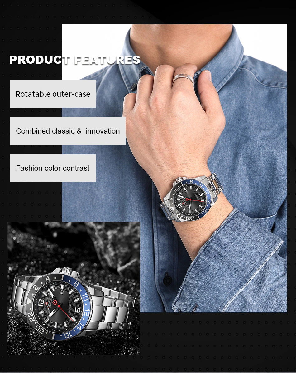 Relógio Masculino de Luxo para Homem de Negócios