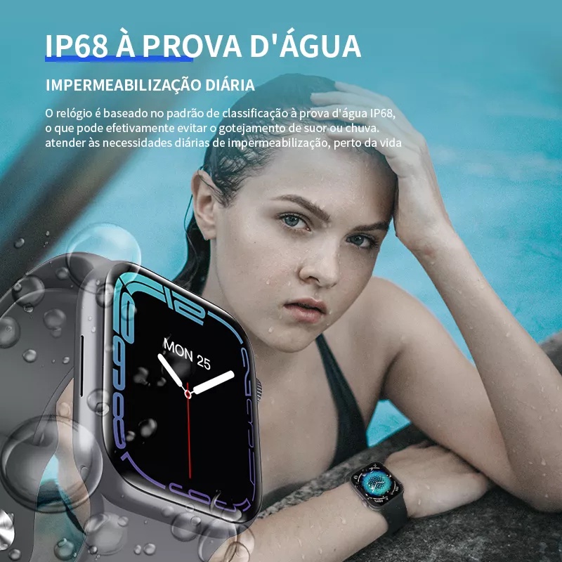 Smartwatch T900 Pro Max Série 7 A Prova d'Água